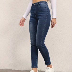 NWOT Fleece Lined High Rise Stretch Jeans